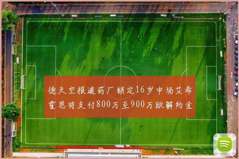 德天空报道药厂锁定16岁中场艾希霍恩将支付800万至900万欧解约金